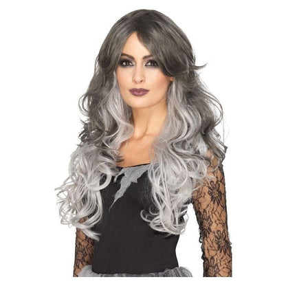 Gothic Bride Wig Adult Grey Deluxe 1