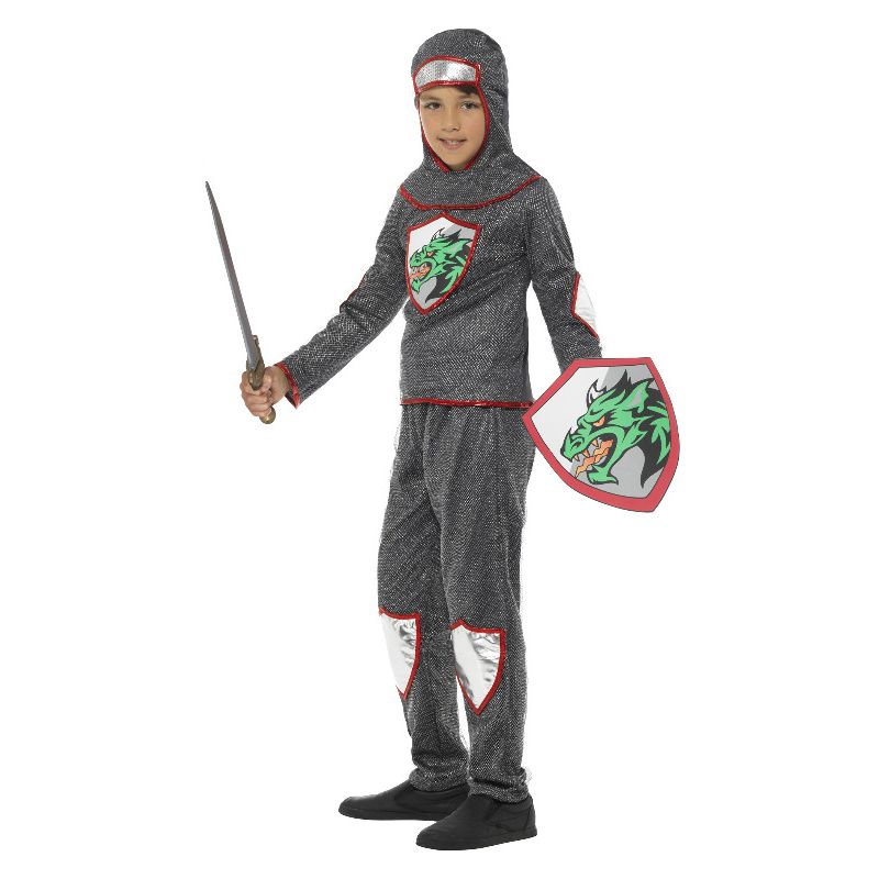 Deluxe Knight Costume Silver Child 3