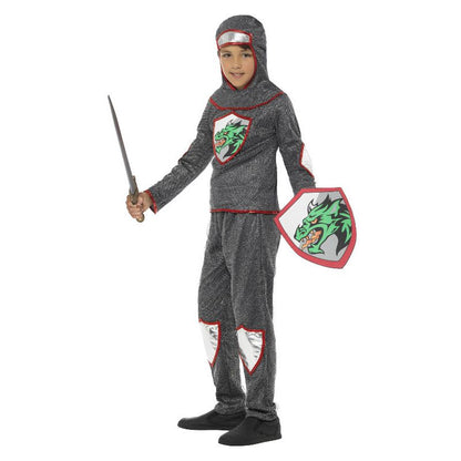 Deluxe Knight Costume Silver Child 3
