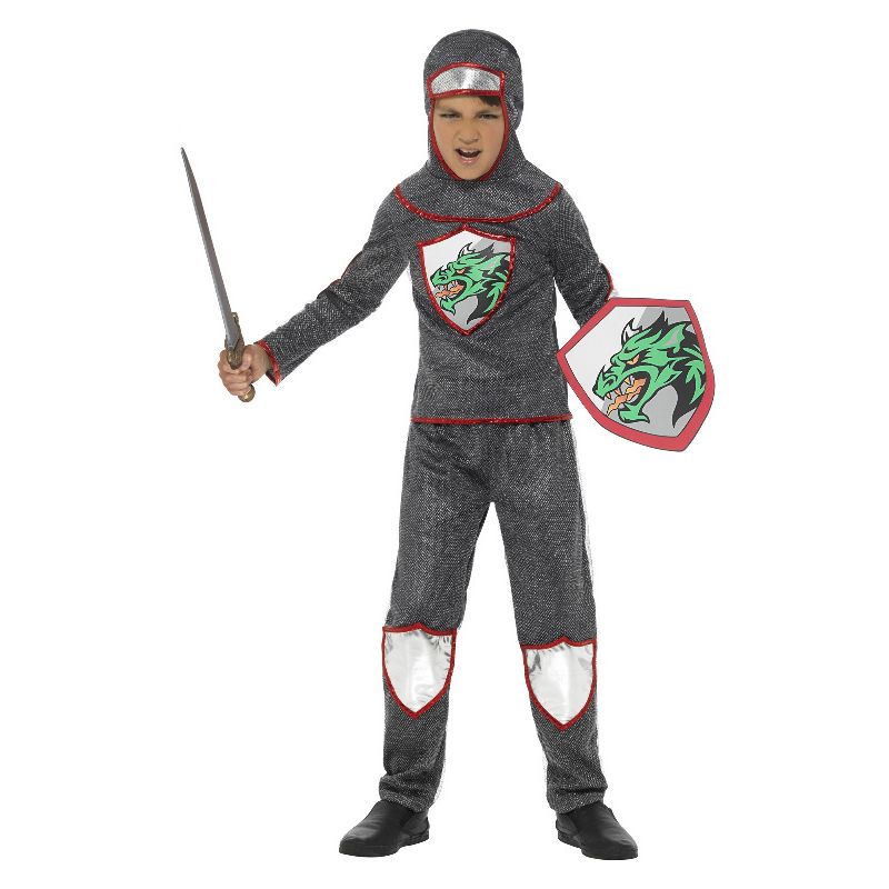 Deluxe Knight Costume Silver Child 1