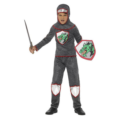 Deluxe Knight Costume Silver Child 1