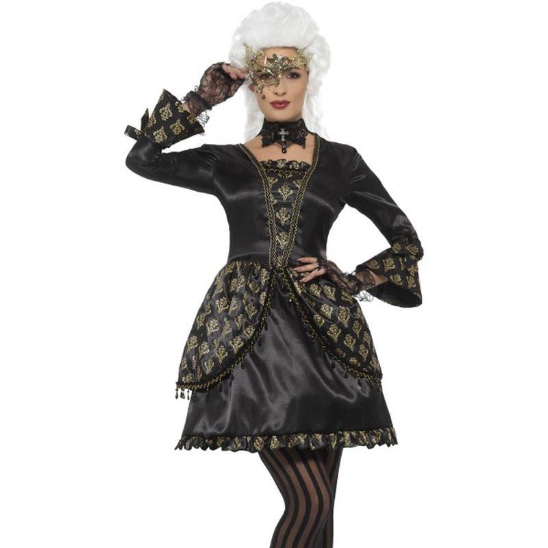 Deluxe Masquerade Costume Adult Black Gold 1