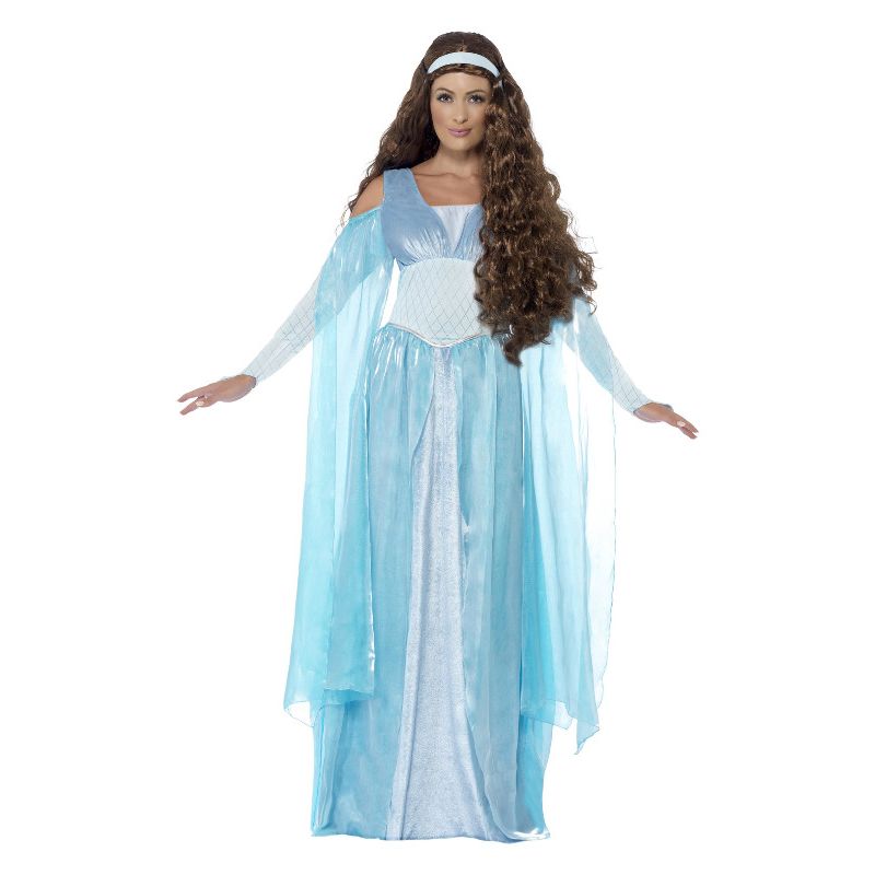 Deluxe Medieval Maiden Costume Blue Adult_1