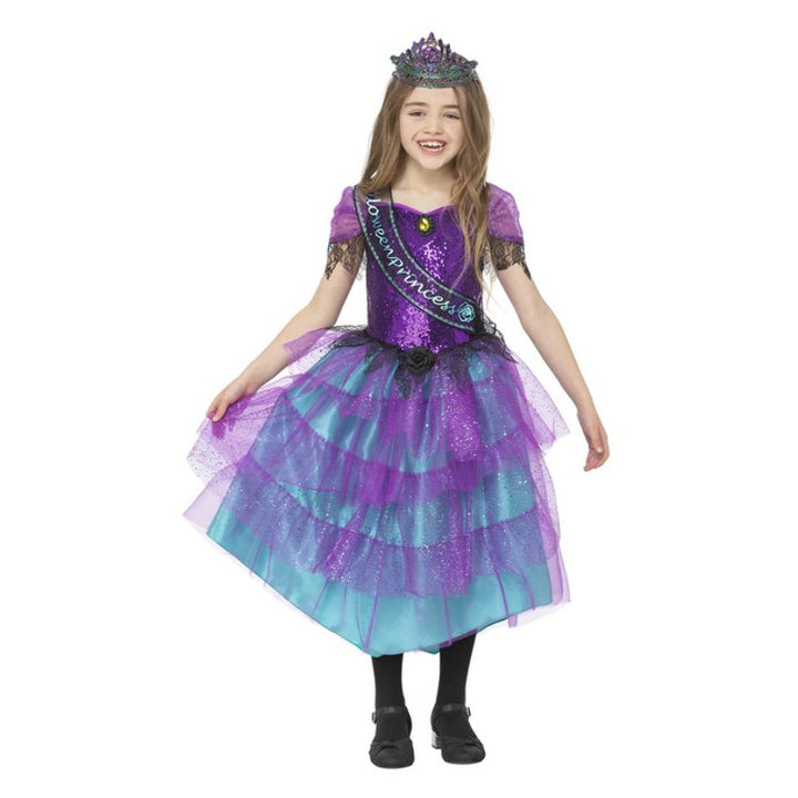 Deluxe Miss Halloween Prom Costume Child Purple Turquoise_1