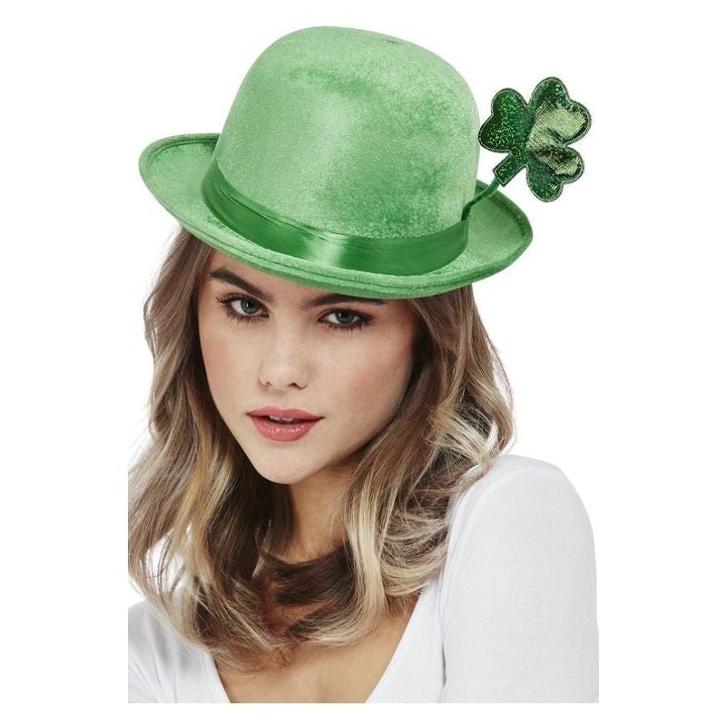 Deluxe Paddys Day Bowler Hat Velour_1