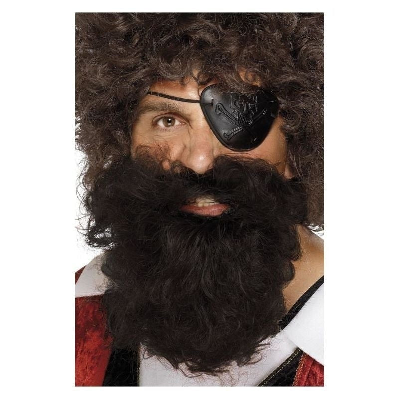 Size Chart Deluxe Pirate Beard Adult Brown