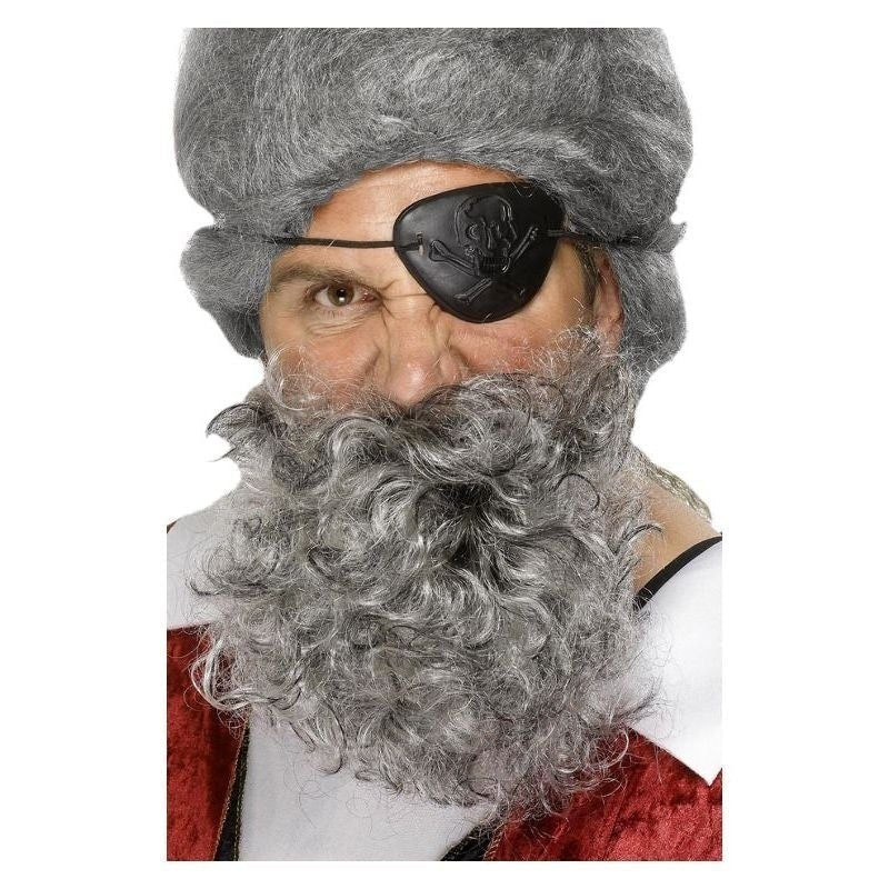 Size Chart Deluxe Pirate Beard Adult Light Grey