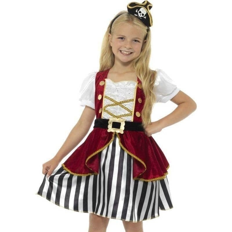 Deluxe Pirate Girl Costume Kids Red Black_1