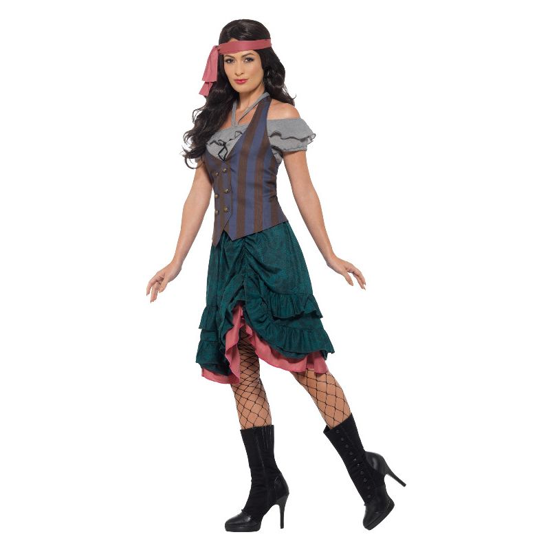 Deluxe Pirate Wench Costume Multi-Coloured Adult 3