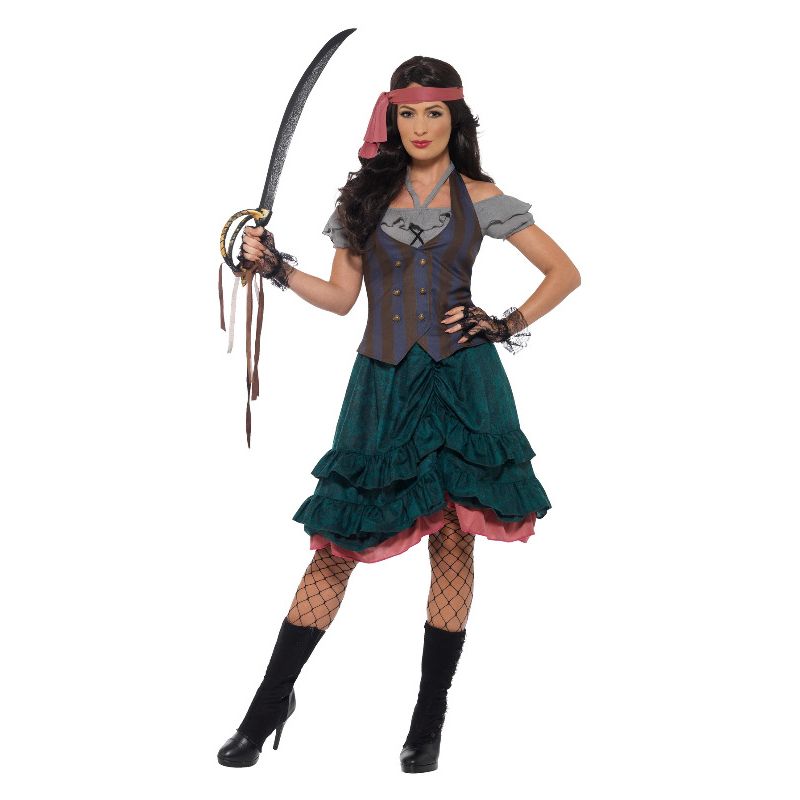 Deluxe Pirate Wench Costume Multi-Coloured Adult_1
