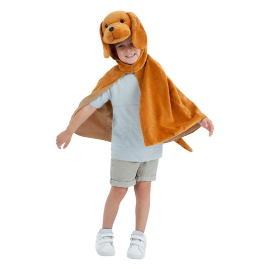 Deluxe Puppy Plush Cape Kids Child Brown 1