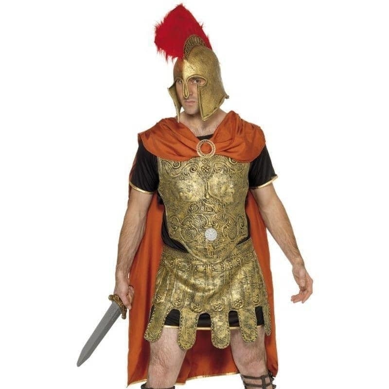 Deluxe Roman Soldier Costume Adult Gold Red_1
