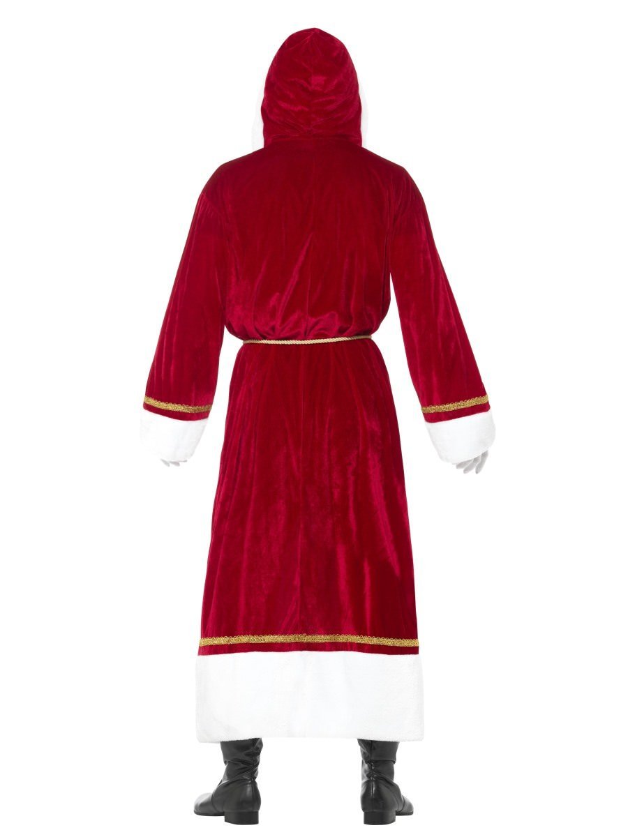 Santa Cloak Deluxe Adult Red with White Trim 2