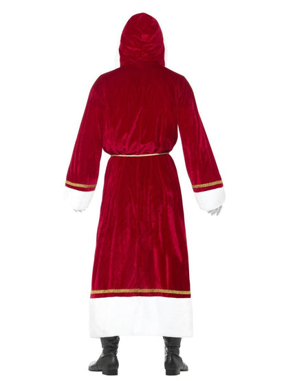 Santa Cloak Deluxe Adult Red with White Trim 2