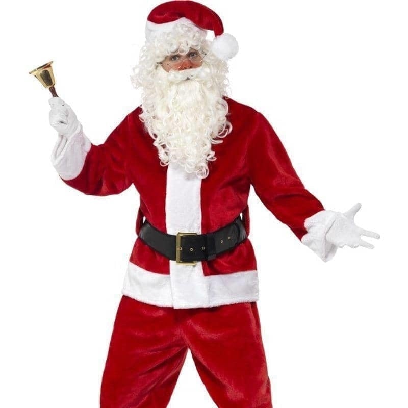 Deluxe Santa Costume & Hat Adult Red White_1