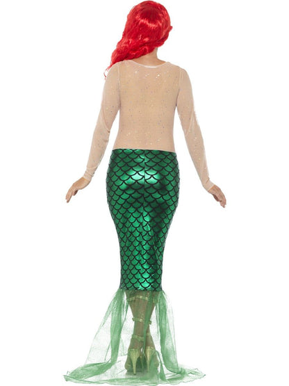 Sexy Mermaid Costume Adult Green Sequin Full Length Dress Ariel 3
