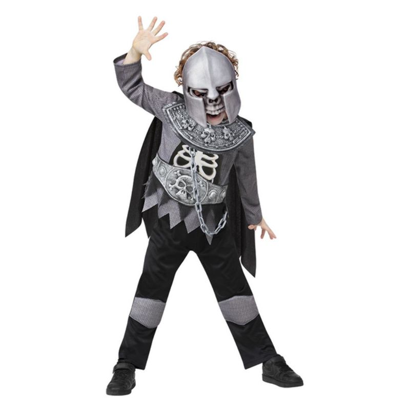 Deluxe Skeleton Knight Costume Child Black Grey Silver 1