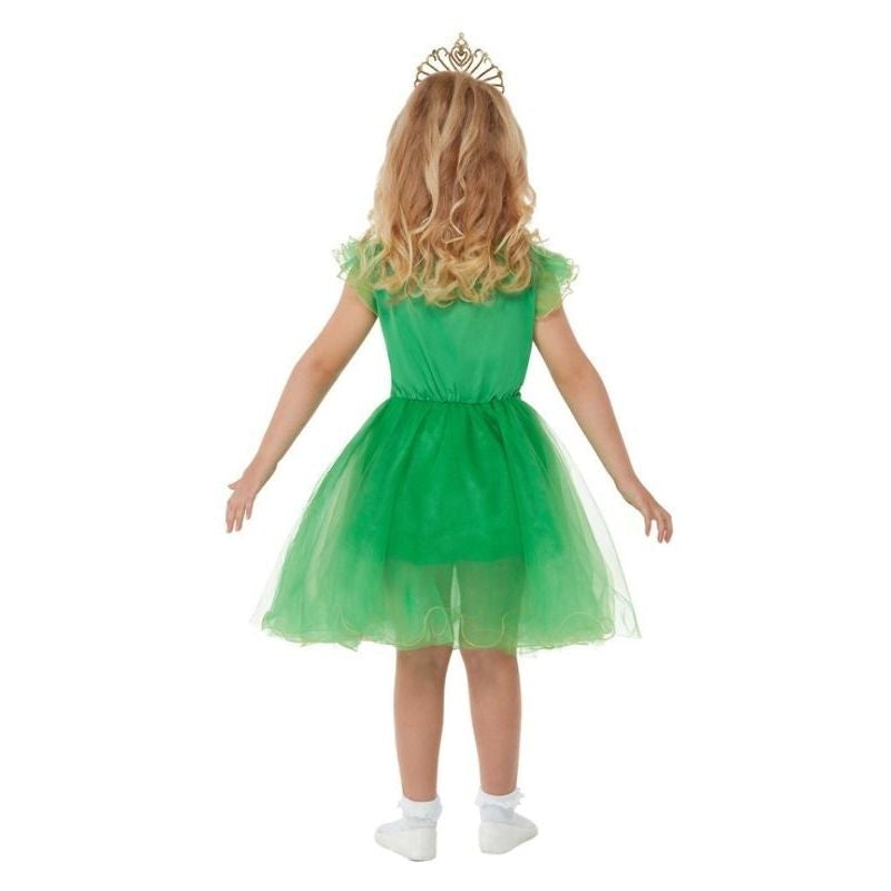 St Patricks Day Glitter Fairy Costume Child Green Irish Dress and Crown 2