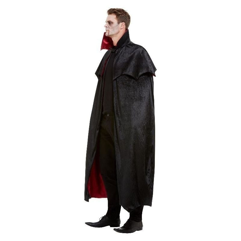 Deluxe Vampire Cape Black Velour Red Lining 2