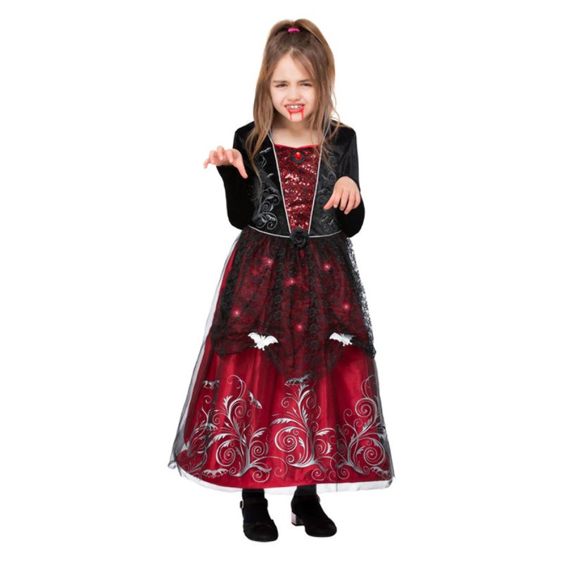 Deluxe Vampiress Costume Child Black Red_1