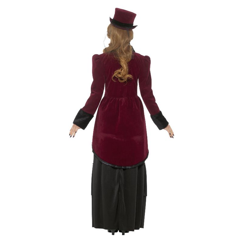 Deluxe Victorian Vampiress Costume Burgundy Adult 2