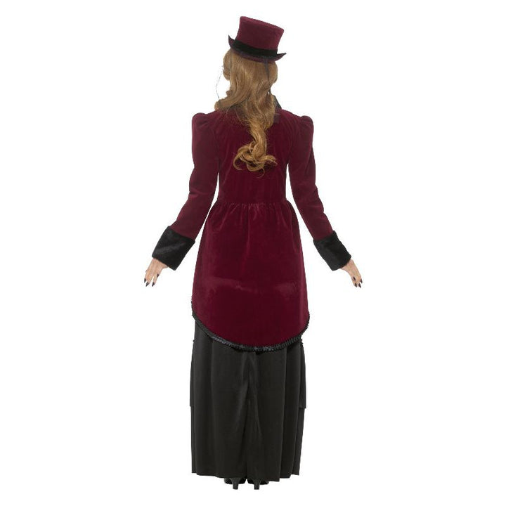 Deluxe Victorian Vampiress Costume Burgundy Adult_2