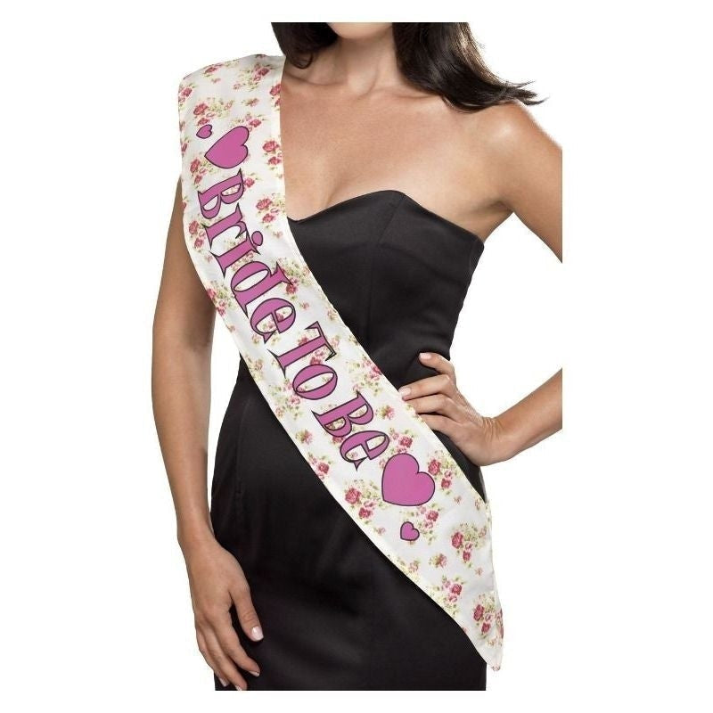 Deluxe Vintage Bride To Be Sash Adult Pink 2