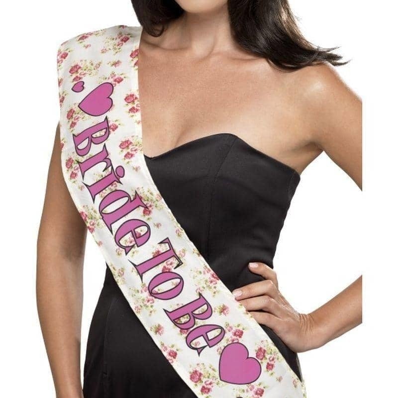 Deluxe Vintage Bride To Be Sash Adult Pink 1