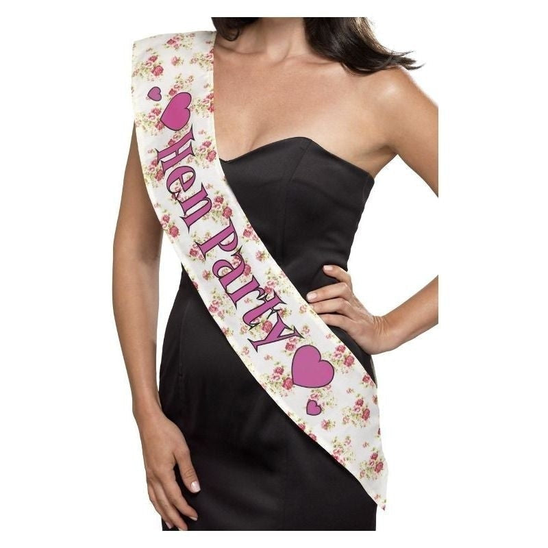 Size Chart Deluxe Vintage Hen Party Sash Adult Pink