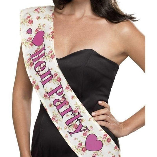 Deluxe Vintage Hen Party Sash Pink Bachelorette Party Accessory 2
