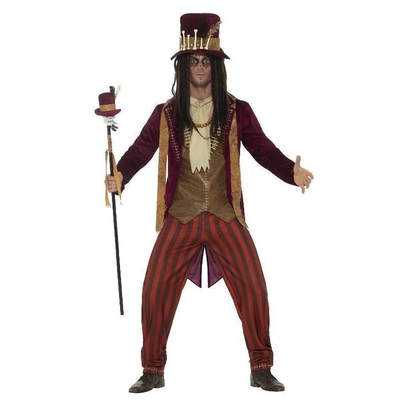 Voodoo Witch Doctor Costume Adult Red Suit 1