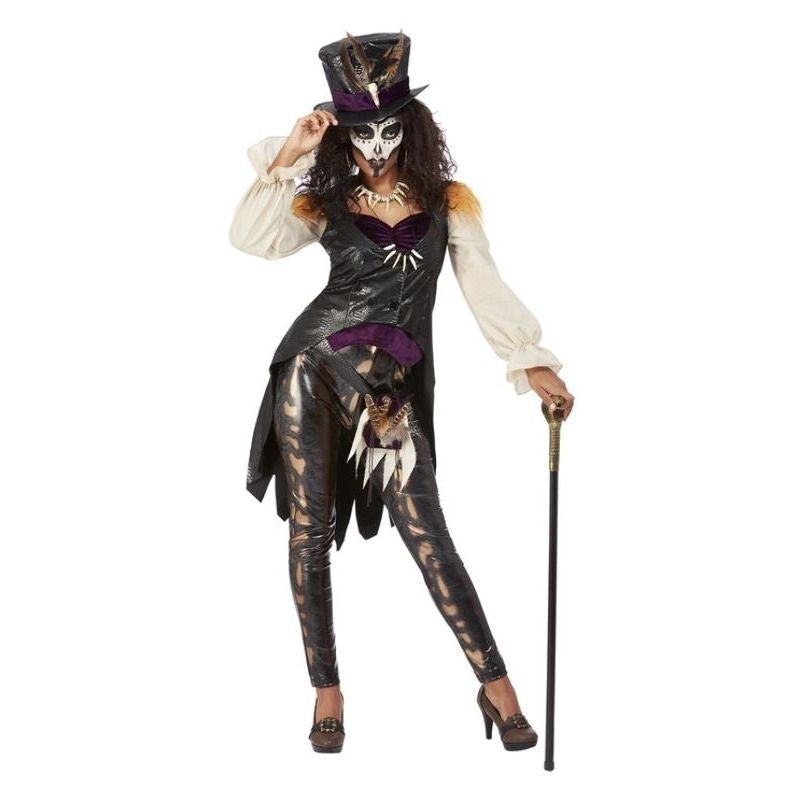 Voodoo Witch Doctor Costume Black Ladies Dress 1