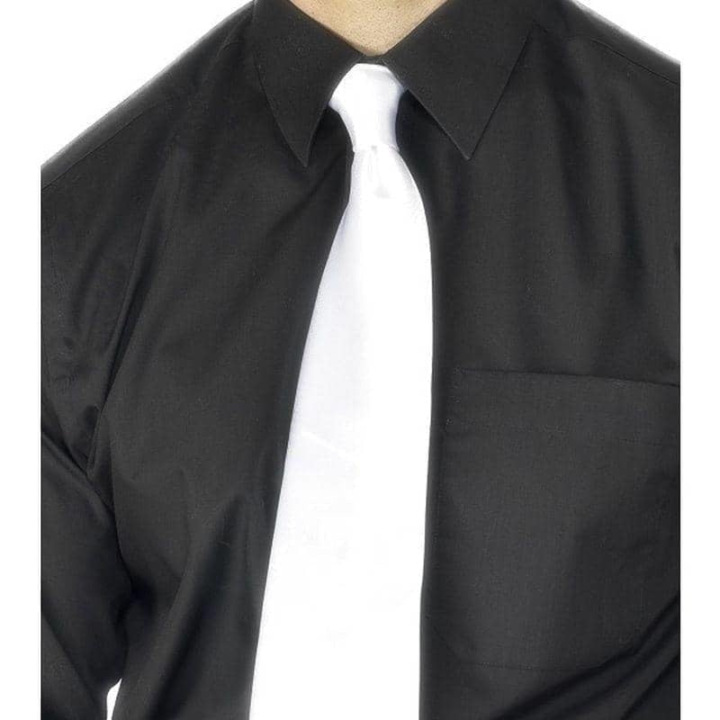 Deluxe White Gangster Tie Adult Dress UP Accessory 2