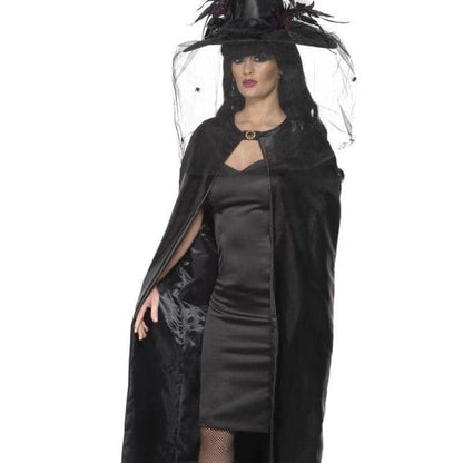 Black Deluxe Adult Witch Cape Costume Accessory 1