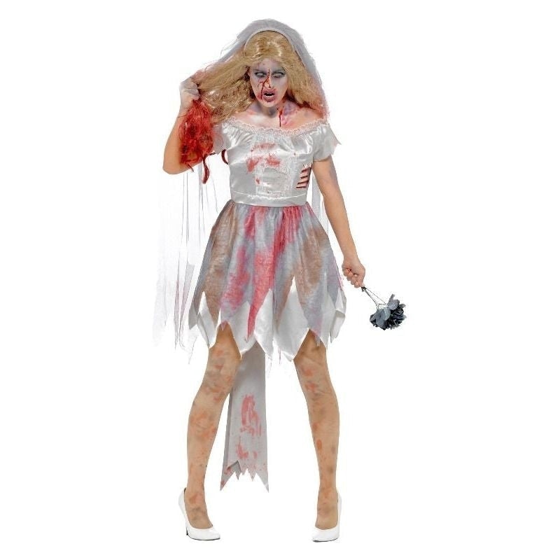 Deluxe Zombie Bride Costume Adult Grey 2