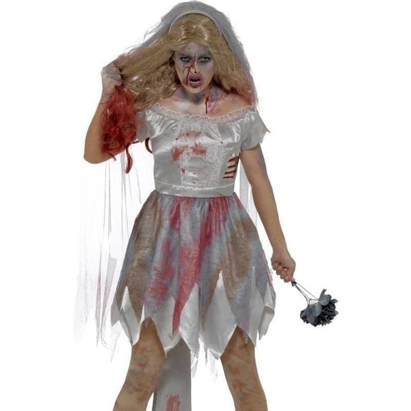 Deluxe Zombie Bride Costume Adult Grey 1