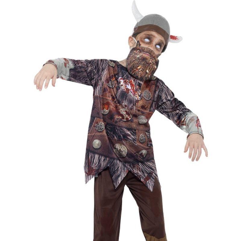 Deluxe Zombie Viking Costume Kids Brown 1