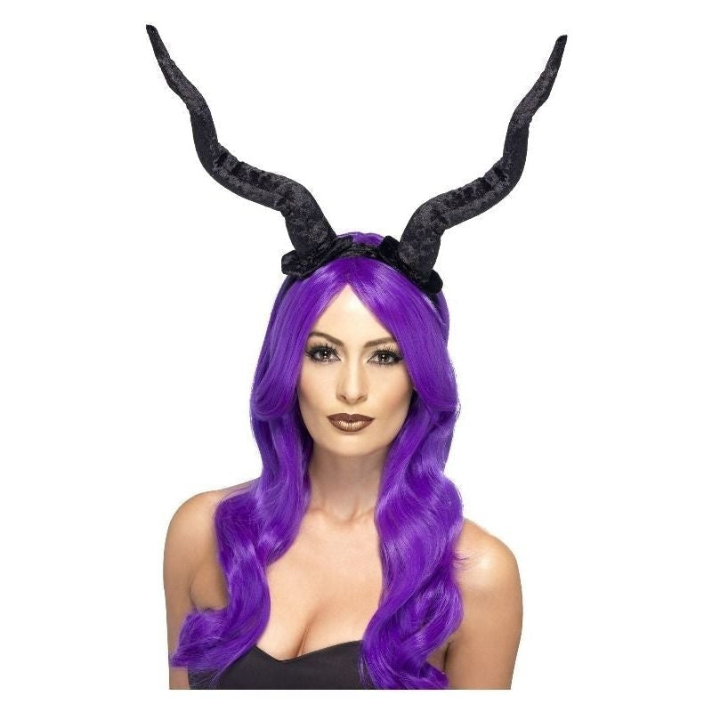Size Chart Demon Horns Headband Adult Black