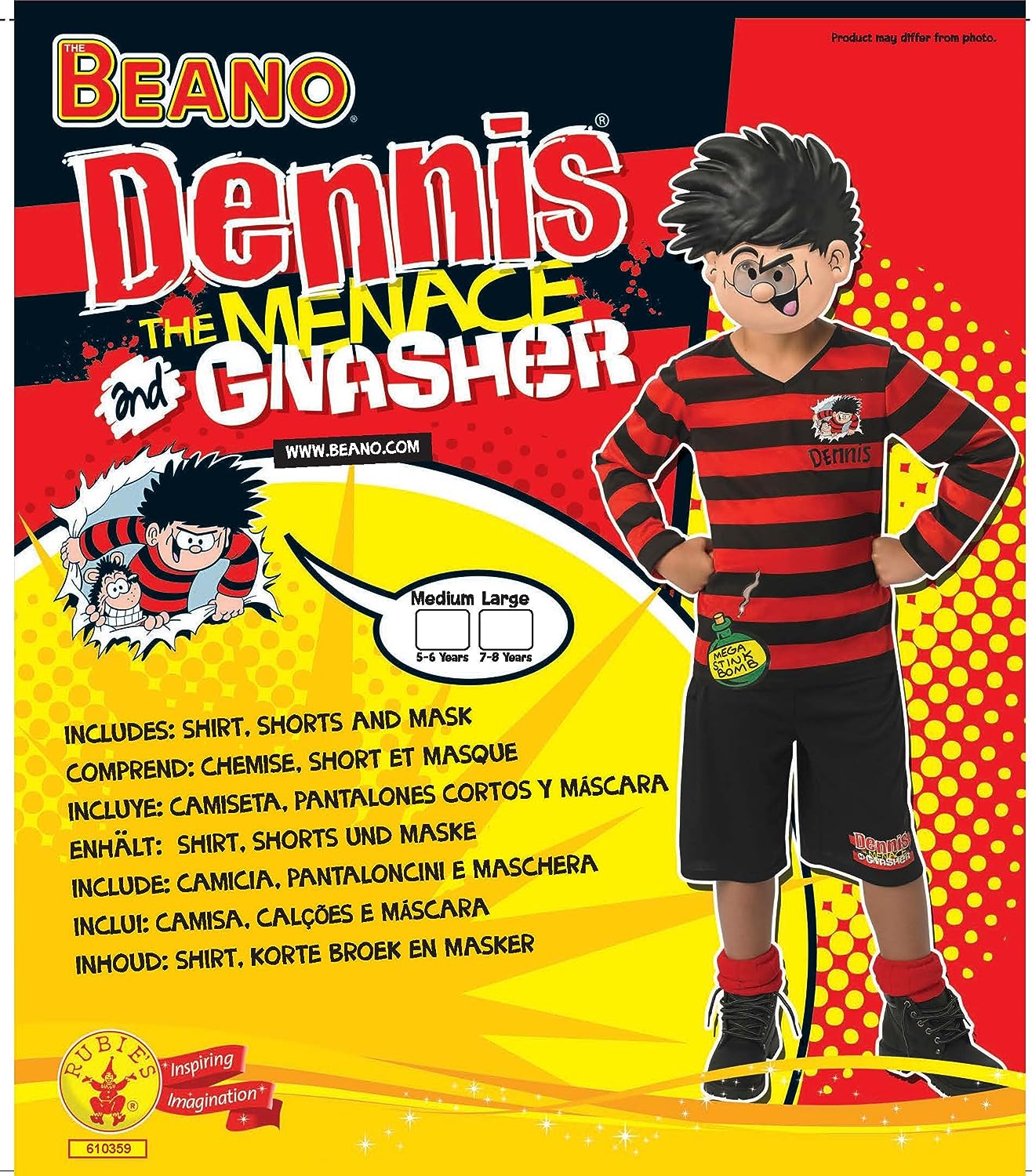 Dennis The Menace Kids Costume and Mask 5