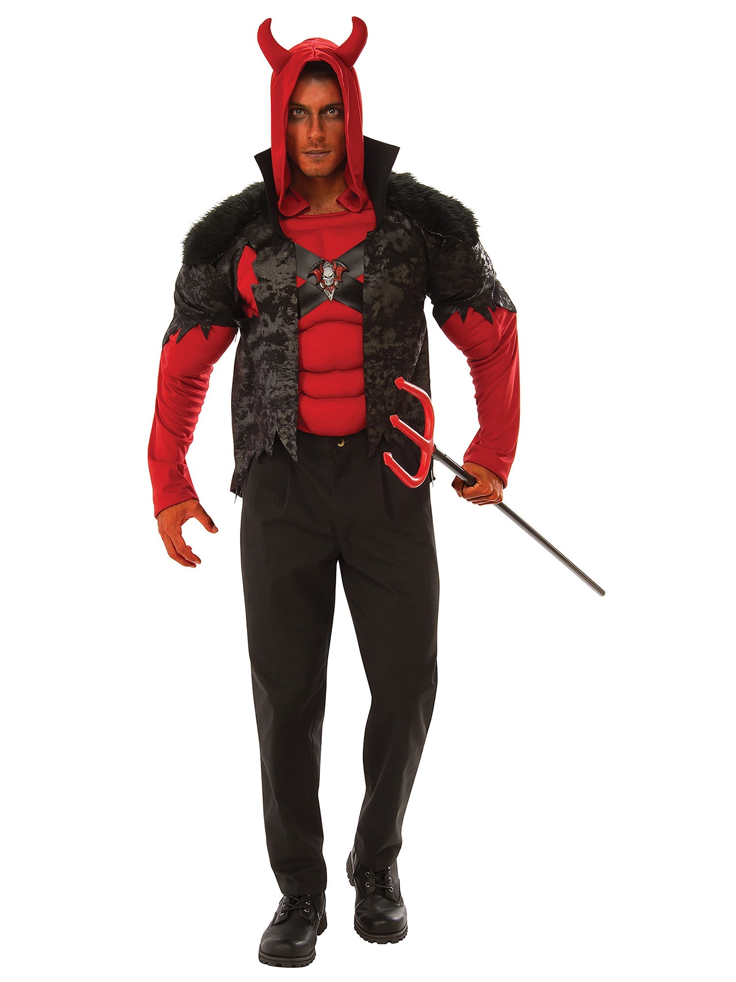 Devil Adult Costume Muscle Chest 1