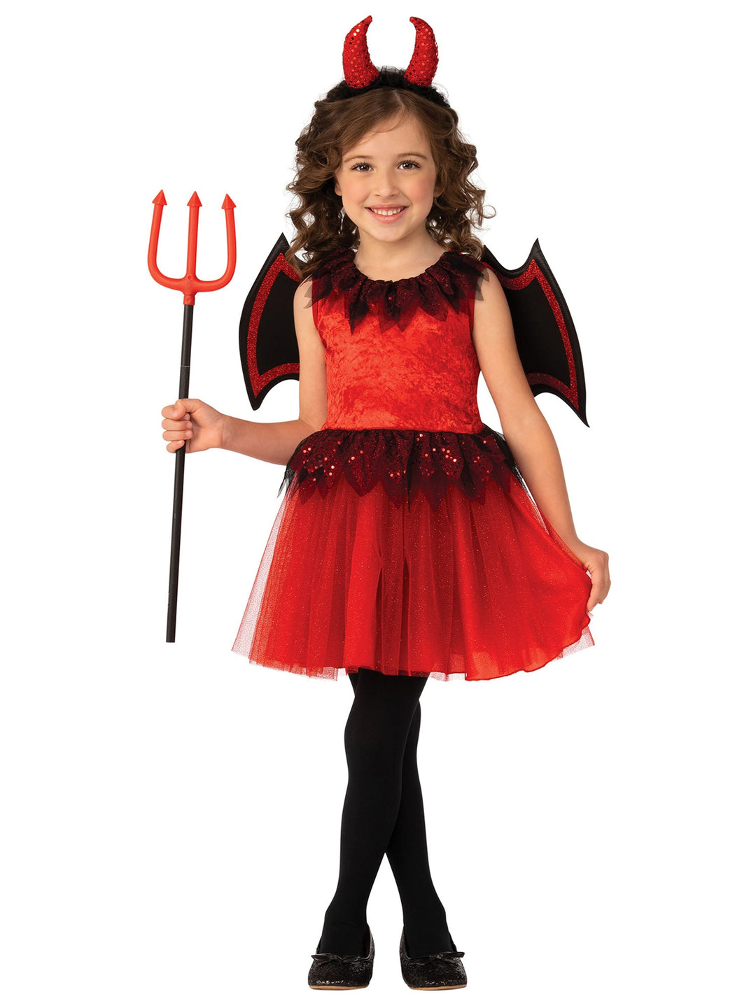 Devil Girl Costume Dress with Wings