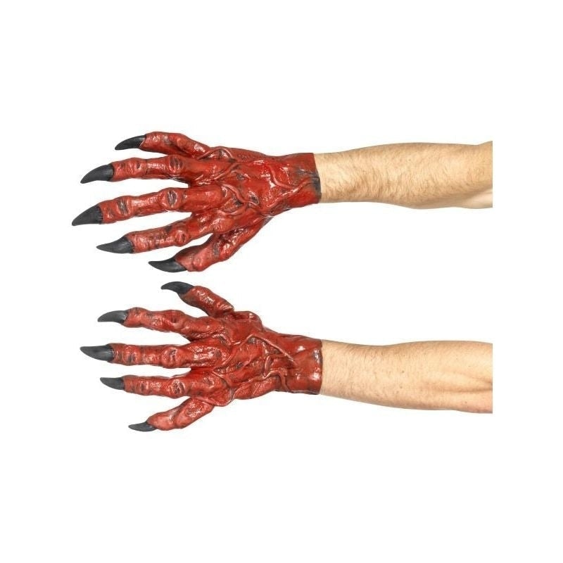 Size Chart Devil Hands Latex Adult Red
