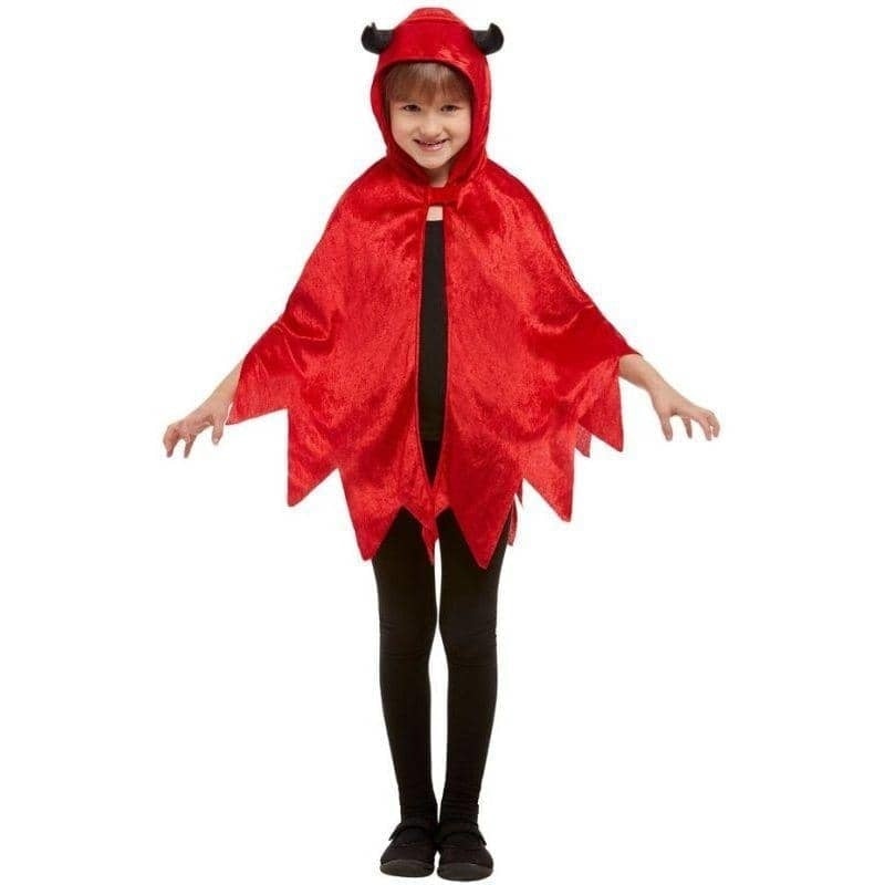 Devil Hooded Cape Child Red 1