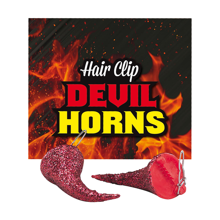 Devil Horn Hair Clips Halloween Costume Accessory_1