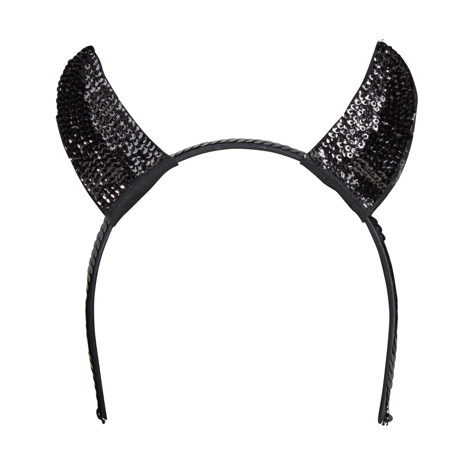 Devil Horns Sequin Black Halloween Costume Accessory 1