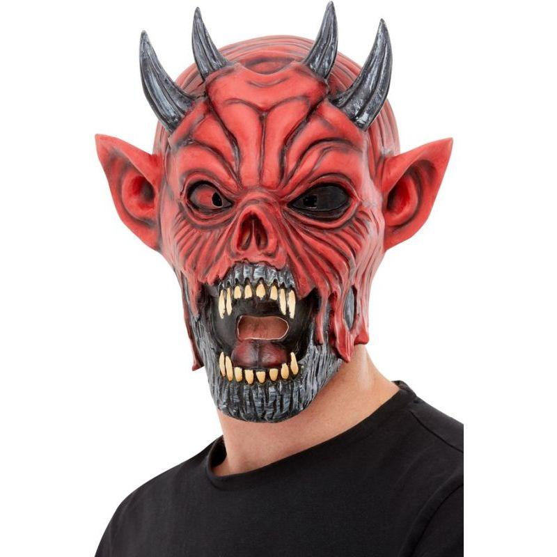 Devil Latex Mask Adult Red_1