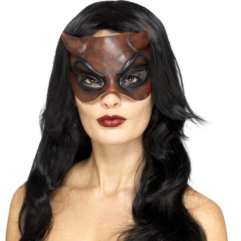 Devil Mask Latex Womens Masquerade Red 1