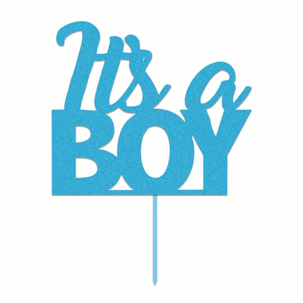 Diamond Cake Topper Light Blue Its A Boy 1