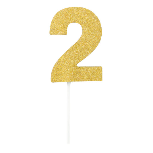 Diamond Cake Toppers Gold No. 2 1