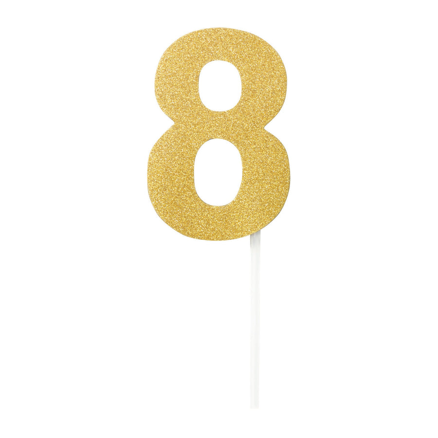 Diamond Cake Toppers Gold No. 8_1